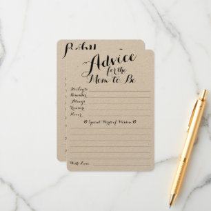 D'accompagnement Conseils et prédictions pour bébé Carte à double f