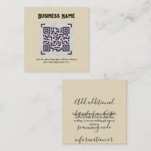 D'accompagnement Créez votre propre carte de visite avec code QR -