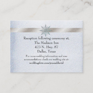 D'accompagnement Crystal Snowflake - Carte du boîtier de mariage d'