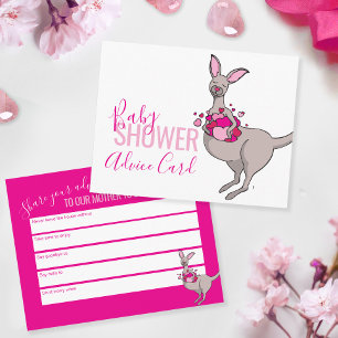 D'accompagnement Cute kangourou poche coeur baby shower carte conse