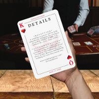 Détails de la carte de jeu King & Queen of Hearts