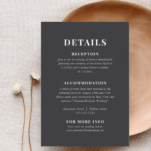 D'accompagnement Détails de typographie élégante Carte de boîtier