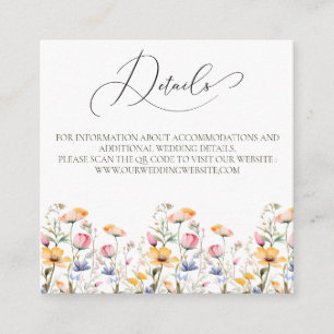 D'accompagnement Détails du code QR du Fleur sauvage de la carte bu