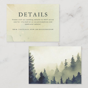 D'accompagnement Détails du mariage Carte de petit boîtier