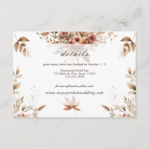 D'accompagnement Détails du Mariage d'automne Carte de boîtier