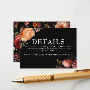 D'accompagnement Détails du Mariage floral Petite carte de boîtier