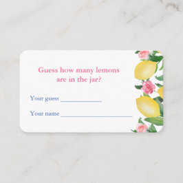 D'accompagnement Devinez combien de citrons Fête des mariées carte 