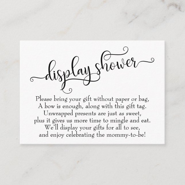 D'accompagnement Elaborer Script Display Baby shower carte cadeau (Devant)