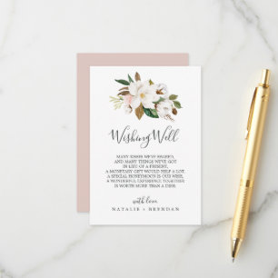 D'accompagnement Élégant Magnolia   Carte de bien-être du Mariage b