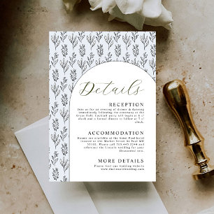 D'accompagnement Élégant minimal Détails du Mariage Carte de boîtie