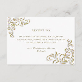 D'accompagnement Elégante carte de réception de mariage de défileme