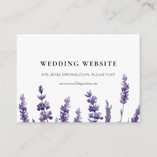 D'accompagnement Elégante carte du site web mariage de lavande fleu