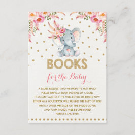 D'accompagnement Eléphant Floral Rose Or Apportez une carte d'inser
