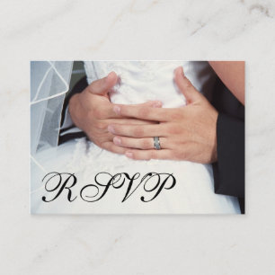 D'accompagnement Enveloppé dans Love Bride & Groom carte RSVP