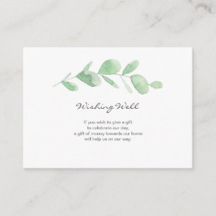 D'accompagnement Eucalyptus aquarelle du jardin Carte Wishing Wel