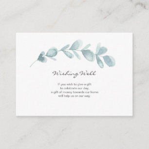 D'accompagnement Eucalyptus aquarelle du jardin Carte Wishing Wel