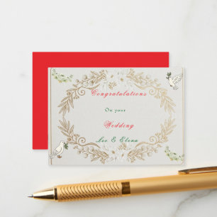 D'accompagnement Félicitations pour votre carte de mariage jointe
