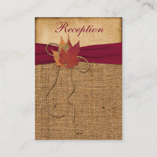 D'accompagnement Feuilles d'automne, carte de boîtier de Burlap FAU