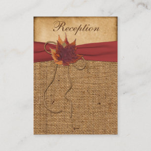 D'accompagnement Feuilles d'automne, carte de boîtier de Burlap FAU