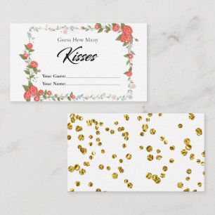 D'accompagnement Floral Combien de baisers Carte de boîtier nuptial