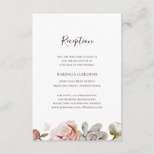 D'accompagnement Floral flush moderne   Carte de réception de maria