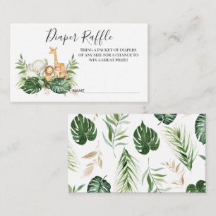 D'accompagnement Foliage Safari Animaux Déchets Carte Raffle Insére