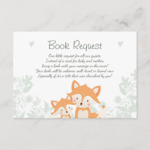 D'accompagnement Fox Baby shower Apportez une carte de livre Woodla