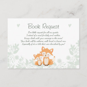 D'accompagnement Fox Baby shower Apportez une carte de livre Woodla