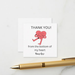D'accompagnement Funny Heart Carte de remerciements, Mariage Merci 
