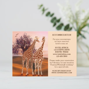 D'accompagnement Giraffes Zoo Mariage Insertion ou carte d'hébergem