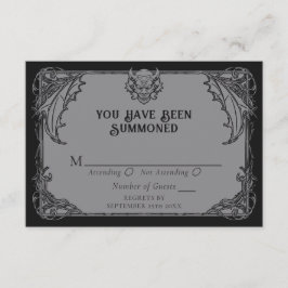 D'accompagnement Gothique Gargoyle Mariage RSVP Carte de boîtier