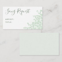 Green Eucalyptus Mariage Chanson Demande Carte