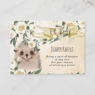 D'accompagnement hedgehog floral bébé couche Raffin carte d'enceint