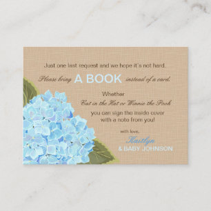 D'accompagnement Hydrangée Bleue Rustique Lire Une Carte De Livre