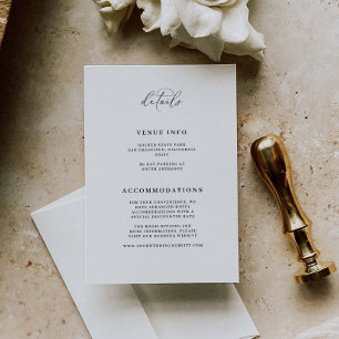 D'accompagnement Informations sur le mariage Détails Carte de boîti
