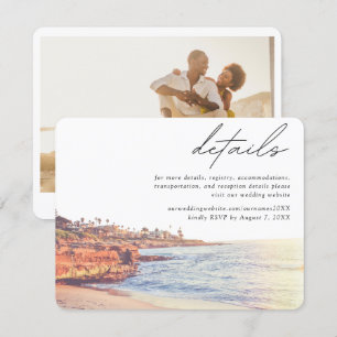 D'accompagnement La Jolla Cove Beach Détails du mariage Carte de cl