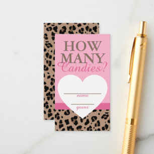 D'accompagnement Leopard & rose Combien de bonbons Jeu Guides Carte