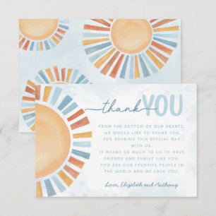 D'accompagnement Lettre Carte de remerciements Sunshine