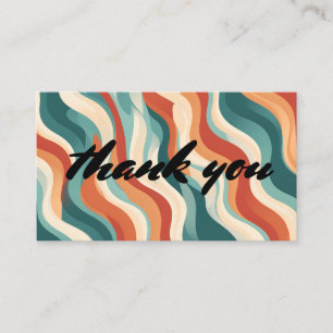 D'accompagnement Lignes ondulées rétro super merci carte de boîtier