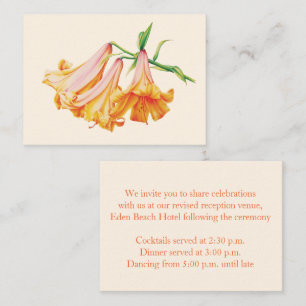 D'accompagnement Lily bell art fleur mariage info carte boîtier