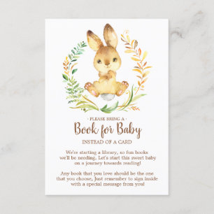 D'accompagnement Livre de Baby shower de lapin doux pour la carte b