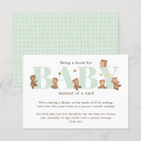 Livre d'ours de miel pour carte bébé