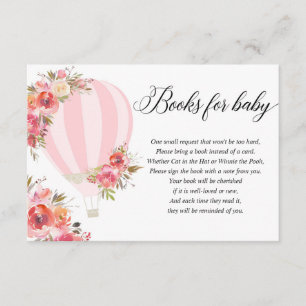 D'accompagnement Livre floral rose montgolfière au lieu de carte