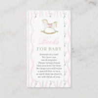 Livres de Baby Shower Cheval à Bascule pour Carte