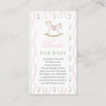 Livres de Baby Shower Cheval à Bascule pour Carte