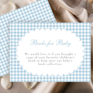 D'accompagnement Livres de bain de bébé en vichy bleu pour carte de
