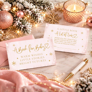 D'accompagnement Livres d'hiver pour carte de flocon de neige rose