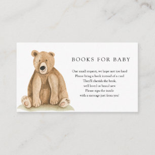 D'accompagnement Livres d'ours Woodland pour bébé carte d'insertion
