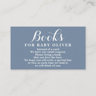 D'accompagnement Livres Dusty Blue pour carte de demande pour bébé