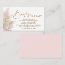 Livres Pampas Grass rose pour carte de boîtier béb